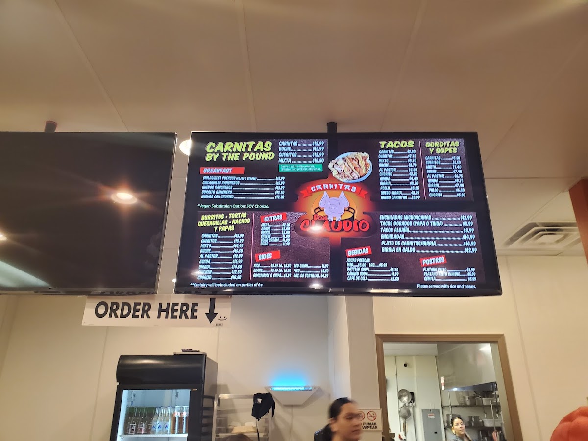 Carnitas Don Claudio Menu - Image 2