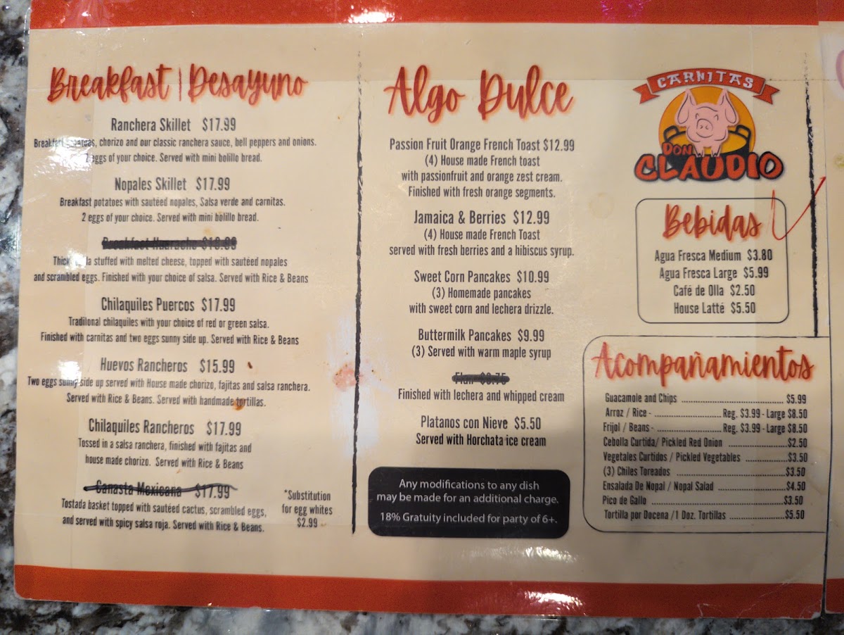 Carnitas Don Claudio Menu - Image 5
